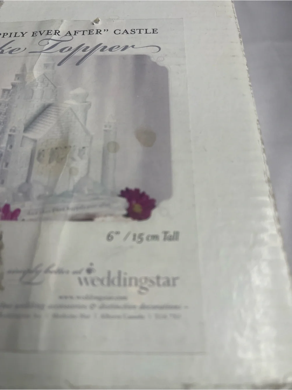 Happily Ever After Castle Cake Topper - wedding star